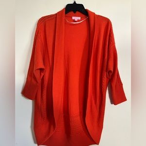 EUC Lilly Pulitzer Orange Tango Cabrina cardigan XS/S